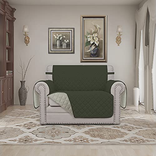 Reversible Couch Cover (Army Green/Beige / Small-XL Chair)