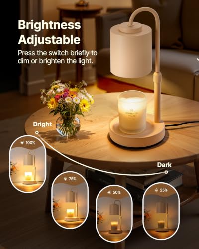 Dimmable Candle Warmer Lamp with Timer (Apricot)