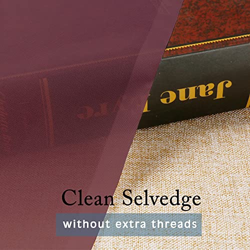 Sheer Curtains 96 Inch Long (Burgundy / 42"W x 96"L (Pack of 2))