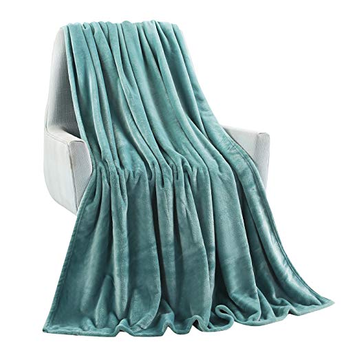 Large Flannel Fleece Throw Blanket (60"x80" / Bluishgreen)