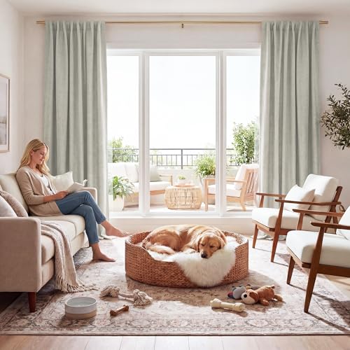 100% Blackout Cream Curtains (Cream / 52"W x 84"L (Pack of 2))