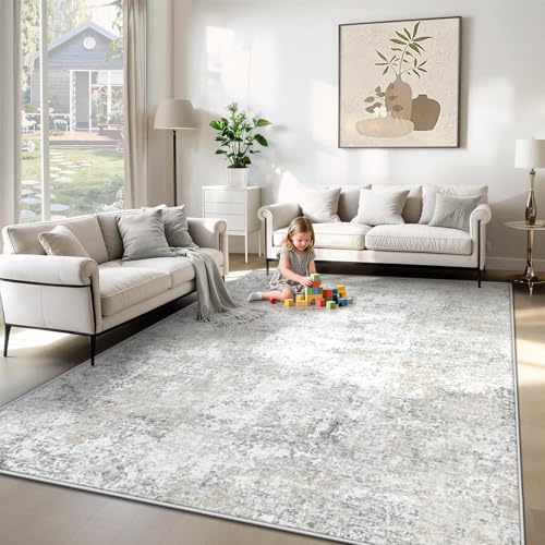 6x9 Area Rugs for Living Room (Beige Grey / 6' x 9' (Rectangular))