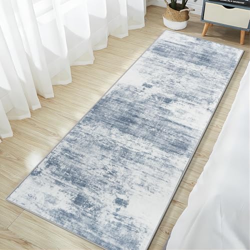 2'6''x8' Runner Rugs Washable Rug (Blue/White / 2'6" x 8' (Runner))
