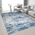 5x7 Area Rug Living Room (Blue / 5' x 7' (Rectangular))
