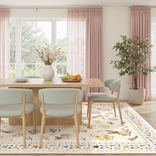 Dog 8x10 Area Rugs for Living Room (Dog/Beige / 8' x 10' (Rectangular))