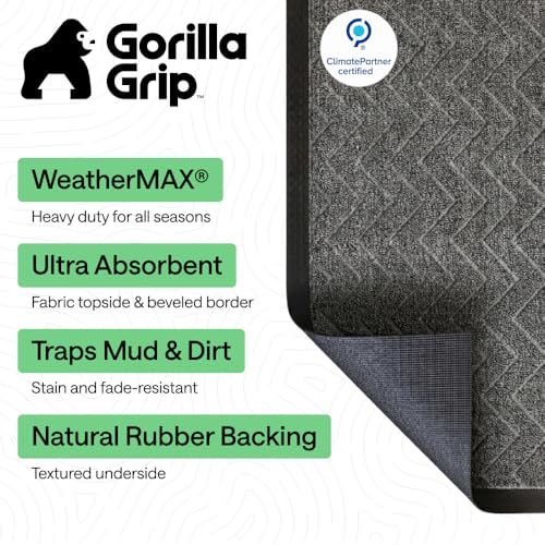 WeatherMAX Door Mat (Steel Chevron / 47" x 35")