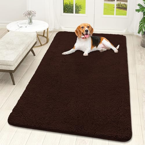 Dog Door Mat for Muddy Paws 59x32 (Brown / 59" X 32")