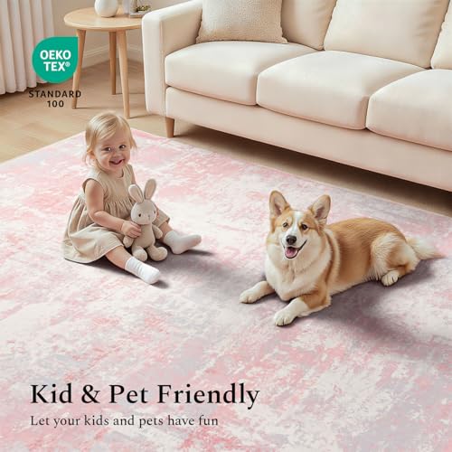8x10 Area Rugs for Bedroom (Pink / 8' x 10' (Rectangular))