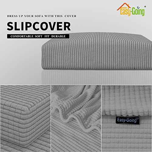Stretch 1 Piece Oversized Couch Cushion Cover for Sofa (X Large / Light Gray)