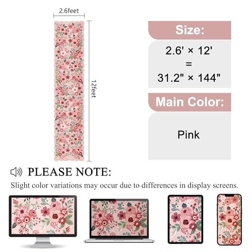 2.6x12 Washable Runner Rug (Pink (Big) / 2'6" x 12' (Rectangular))
