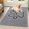 Dog Door Mat for Muddy Paws (40"X32" / Grey and Black)