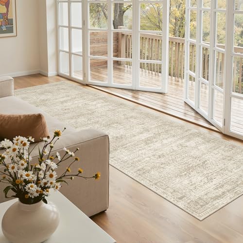 Washable Kitchen Runner Rug 3x8 Hallway Entry Rugs Non (Beige / 3' x 8' (Runner))