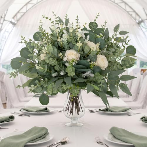 270 Pcs Artificial Eucalyptus Stems