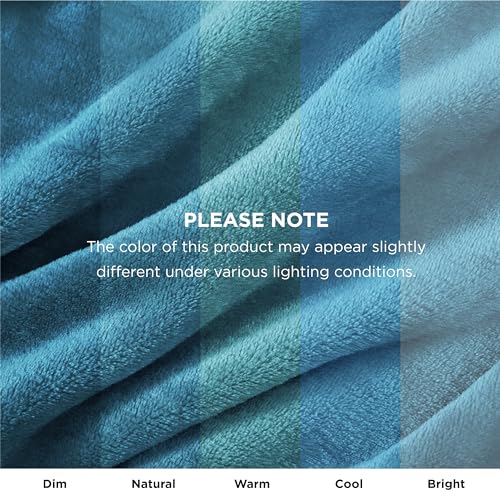 GentleSoft Twin XL Fleece Blanket Dorm Bedding (Teal Blue / Twin XL (66" X 90"))