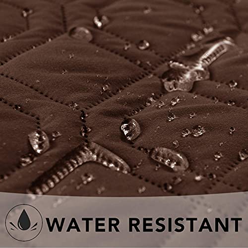 Waterproof Dog Bed Cover Pet Blanket for Furniture Bed Couch Sofa Reversible (52x82 Inch (Pack of 1) / Chocolate+beige)