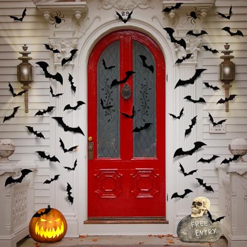 100Pcs Bats Halloween Decorations (Black)
