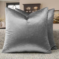 Dark Grey Velvet Throw Pillow Covers 24x24 Pack of 2 (Dark Grey / 24" x 24" (Pack of 2))