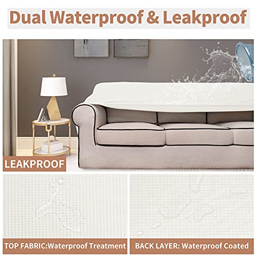 100% Waterproof Couch Cover (Cream / Sofa)