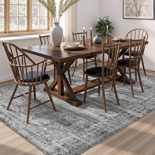 8x10 Area Rug Living Room Rugs (Dark Gray / 8' x 10' (Rectangular))