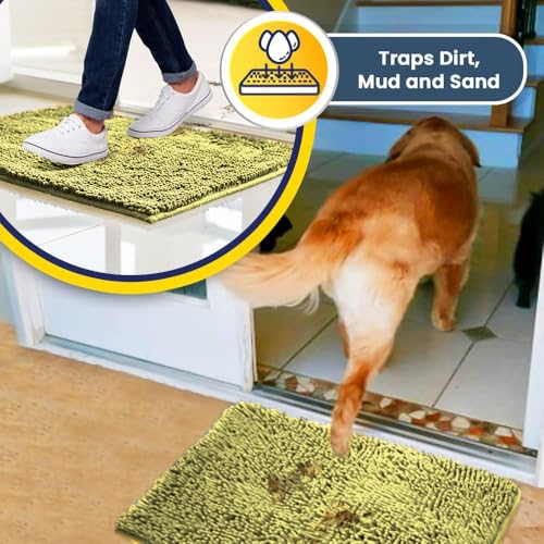 Super Water Absorbent Door Mat Indoor (Yellow / 24" x 96")
