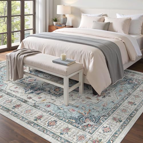 6x9 Area Rugs for Living Room (Blue / 6' x 9' (Rectangular))
