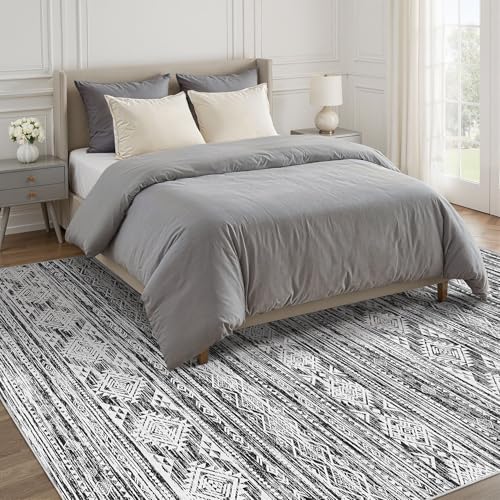 8x10 Area Rugs Living Room (White Black / 8' X 10' (Rectangular))