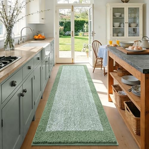 70x24 Long Bathroom Rugs Non Slip Washable (Green / 2' x 5'10" (Rectangular))