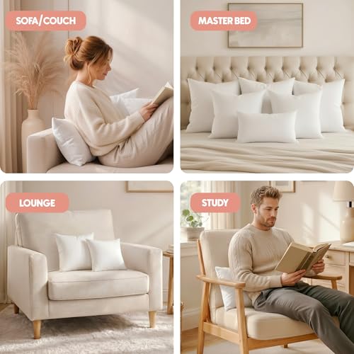 14x14 Pillow Inserts (White / 14x14 Inch)