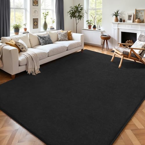 6x9 Area Rugs for Living Room Non Slip Dorm Bedroom Rug (6' x 9' (Rectangular) / Dark Grey)