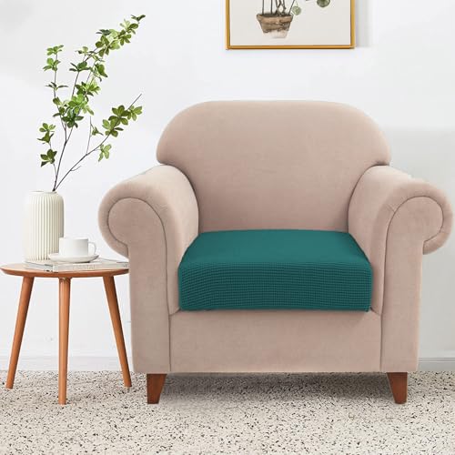 Water Resistant Couch Cushion Covers Stretch Sofa Seat Slipcover for Pets (Small / Dark Teal)