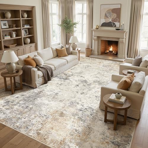12x14 Area Rug Living Room Rugs (Golden Grey / 12' x 14' (Rectangular))