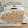 Brown Soft Fleece King Blanket Cozy Throw for Bed (Brown / King)