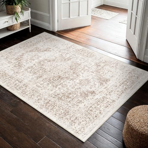3x4 Washable Runner Rug (Ivory/Beige / 3x4)