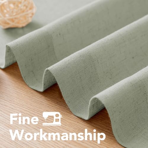 Grommet Privacy Linen Curtains (52"W x 96"L (Pack of 2) / Sage)