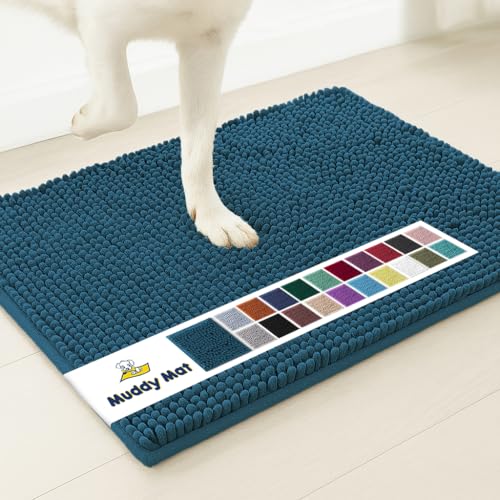 Super Water Absorbent Door Mat Indoor (Atlantic Blue / 6ft x 9ft)