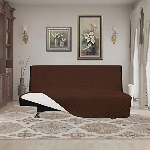 Reversible Couch Cover (Coffee/Ivory / Large Futon)
