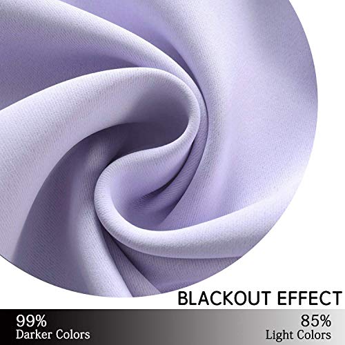 Blackout Curtains 38x54 inch Lilac Thermal Drapes (Lilac / 38"W x 54"L (Pack of 2))
