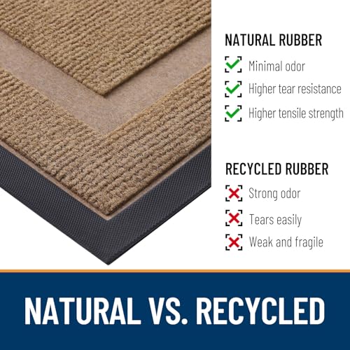 Front Door Mat Outside 47x23 (Light Brown / 47" x 23")
