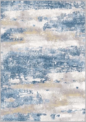 Area Rugs 10x14 for Living Room (Blue Cream / 10' x 14' (Rectangular))