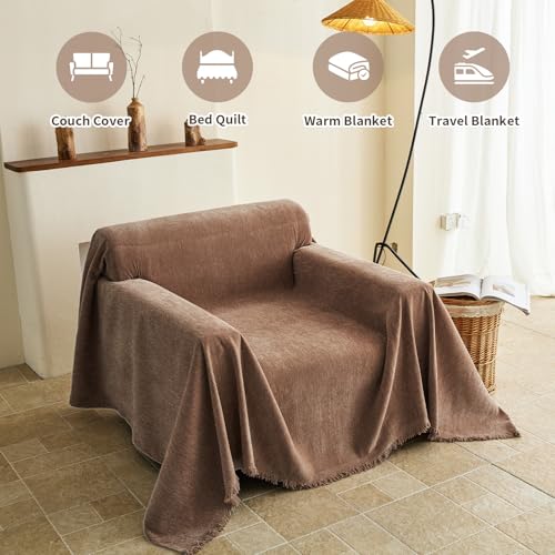 Couch Cover for Sofa (Coffee / 71*91 inch)