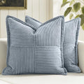 Decorative Throw Pillow Covers for Couch 16x16 Inch Dustyblue 2 Pack (Dustyblue / 16" x 16" (Pack of 2))
