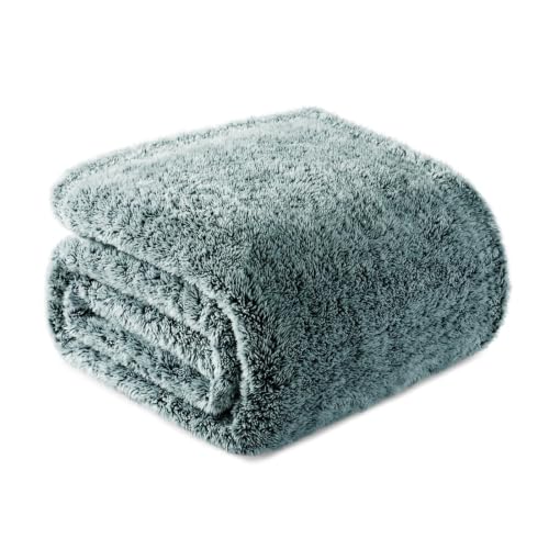 Fuzzy Large Fleece Throw Blanket for Couch (Mixed Green / 50x70 IN)