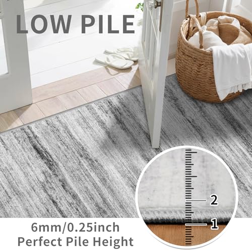 2x7 Washable Runner Rugs for Hallway (Grey / 2' x 7' (Runner))