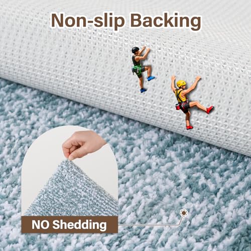 Bathroom Rugs 30x20 Non Slip Washable (Dusty Blue / 1'8" x 2'6" (Rectangular))