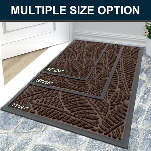 Waterproof Front Doormat (Dark Brown / 71" X 47")