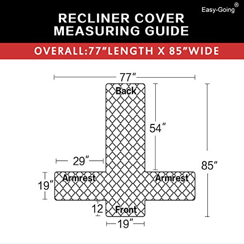 Reversible Couch Cover (Gray/Light Gray / Small Recliner)