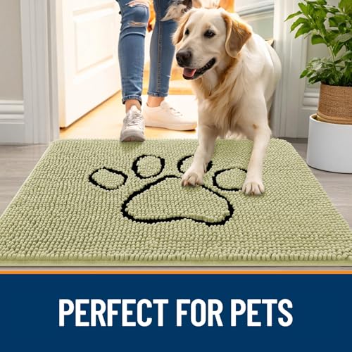 Dog Door Mat for Muddy Paws 48x30 (Vanilla / 48" X 30")