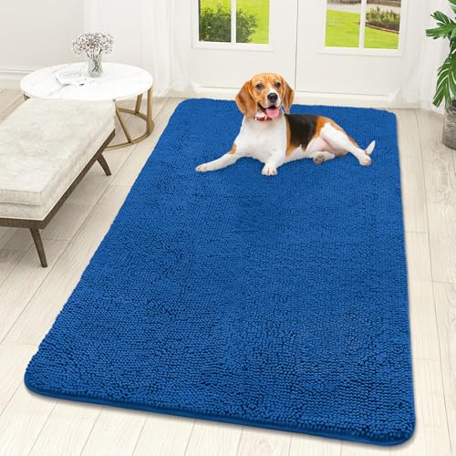 Dog Door Mat for Muddy Paws 59x32 (Deep Navy Blue / 59" X 32")