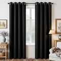 Blackout Curtains 90 Inches Long 1 Panel (Black / 70"W x 90"L (Pack of 1))