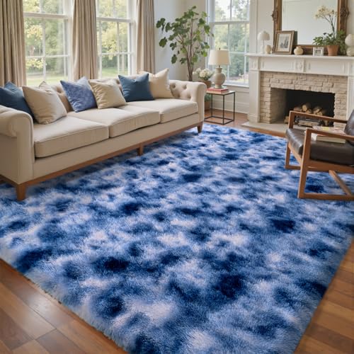 6x9 Ft Large Shag Rugs for Living Room Decor (Eg Royal Blue / 6' X 9' (Rectangular))